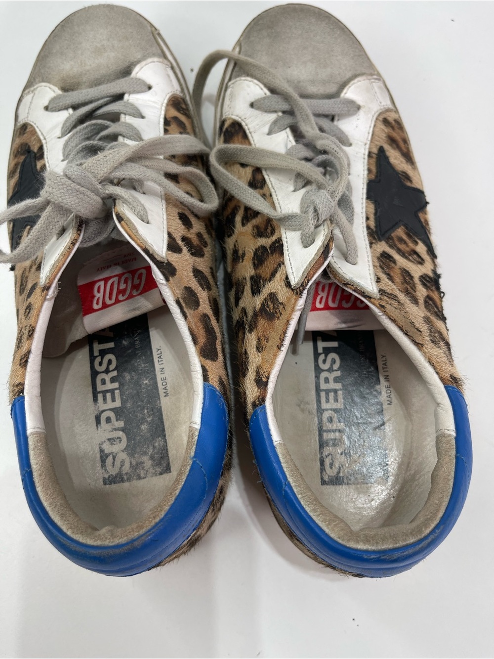 Golden Goose Superstar Calf Hair Leopard Leather Sneakers Skateboard Women 40 - Picture 6 of 9